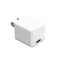 Chargeur rapide PD 20W en nitrure de gallium (GaN) Type-C à port unique, ignifuge, multi-protection, entrée 110~240V, pour téléphones Android