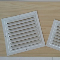 Grille de ventilation extérieure en alliage d'aluminium, étanche à la pluie, avec protection contre le vent, perforée pour la dissipation thermique, plaque de couverture d'échappement