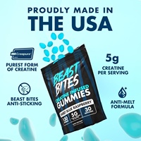 SWOOT Créatine Monohydrate Gommes pour une Croissance Musculaire Rapide, Énergie Boostante, Pré-Entraînement, Complément Sportif 10-19g Protéines pour Adultes 150