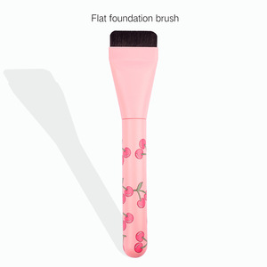 Ultra Thin Flat Foundation Brush Nylon Bristles Cherry Print Handle Concealer Detail Blending Tool - Product Image 2