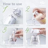 Flacons de voyage 4-en-1 conformes TSA, anti-fuite, rechargeables, portables, avec pompe en plastique pour shampoing, lotion, crème