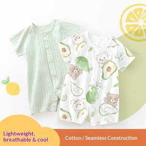Nuevo <span class=keywords><strong>Mono</strong></span> <span class=keywords><strong>de</strong></span> Verano para Bebé, 100% Algodón, Tejido Transpirable, Manga Corta, Estampado <span class=keywords><strong>de</strong></span> Dibujos Animados, Unisex, Ropa <span class=keywords><strong>de</strong></span> Bebé <span class=keywords><strong>de</strong></span> 0 a 6 Meses - Product Image 2