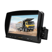 Moniteur de voiture AHD/CVBS à écran partagé de 7 pouces avec DVR intégré, entrées 1080P/720P, enregistrement en boucle, 1024 x 600, moniteur pour véhicules