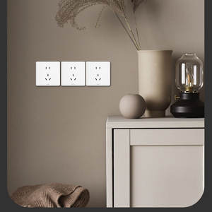 Prise murale Delixi blanche de type 86, simple/double/deux voies, cinq trous, panneau de prise, courant maximal de 15 A pour la maison et le câble réseau informatique - Product Image 3