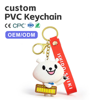 Op maat gemaakte PVC plastic sleutelhanger UV cartoon anime fruit designer land palm capsule Spanje ruimteschip Fiji mannen sleutelhanger waterdicht