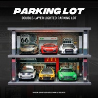 Diorama de garage de stationnement pour voitures à six places, modèle 1:24, pour fast-foods et cafés, destiné aux acheteurs de la catégorie entreprises