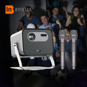 Projecteur de cinéma maison stéréo karaoké BYINTEK UFO R90 2200 ANSI Haute luminosité DLP 4K Projecteur de cinéma maison avec microphone - Product Image 1