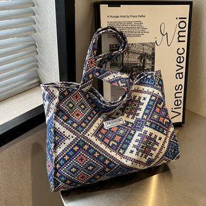 <span class=keywords><strong>2025</strong></span> <span class=keywords><strong>New</strong></span> Arrival quốc gia phong cách thời trang dệt vai <span class=keywords><strong>Canvas</strong></span> Tote Túi cho phụ nữ - Product Image 3