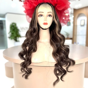 Perruque de Cheveux Naturels Vietnamiens de Qualité Supérieure 100% Cheveux Humains, Perruque Frontale en Dentelle, Cheveux Ondulés - Product Image 1