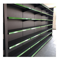 Étagères de supermarché de haute qualité 100kg/couche gondole double face supports en métal pour les magasins
