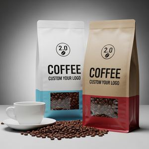 Bolsas de Café Resellables con Sellado Térmico, Bolsas de Fondo Plano Impresas Personalizadas para Preservar la Frescura, Perfectas para Café de Origen Único - Product Image 2