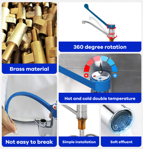 Mitigeur de cuisine chaud/froid en laiton de haute qualité à poignée unique, pour usage commercial/domestique, à poser sur plan, pour OEM/ODM CB1840, service complet avant la vente - Product Image 4