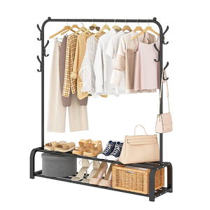 Porte-vêtements mobile peu encombrant, portemanteau à tube unique pour salon et chambre - Product Image 5