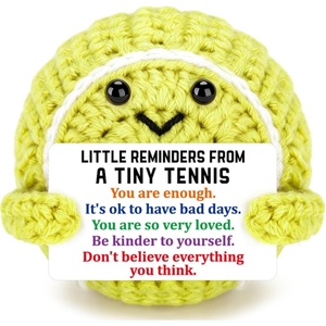 ของตกแต่งเทนนิสโครเชต์แฮนด์เมดสุดฮา ของขวัญสร้างแรงบันดาลใจสำหรับผู้หญิง ผู้ชาย วัยรุ่น เพื่อน ลูกชาย พี่ชาย แฟนสาว และแฟนหนุ่ม - Product Image 2