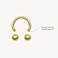 Boucles d'oreilles en acier inoxydable à filetage interne TOPOSH, zircon, hélice, cartilage, tragus, anneaux de nez, CBR pour femmes, occasion de mariage