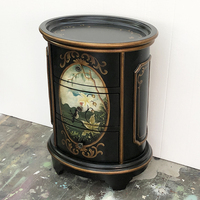 Table console en bois massif de style européen, faite à la main, avec trois tiroirs, pour salon, chambre à coucher, design antique, luxueux et traditionnel