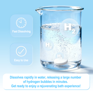 เม็ดฟู่สร้างไฮโดรเจน <span class=keywords><strong>H2O</strong></span> สำหรับอาบน้ำ ไฮโดรเจนโมเลกุลบริสุทธิ์สูง สำหรับใช้ในบ้านและเดินทางทุกวัน ช่วยเพิ่มประสบการณ์สปาเท้า - Product Image 3