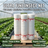 Filet anti-insectes ultra fin 120 mailles en HDPE, résistant aux UV, blanc, barrière antiparasitaire pour serre, culture hydroponique, pépinière, ferme biologique