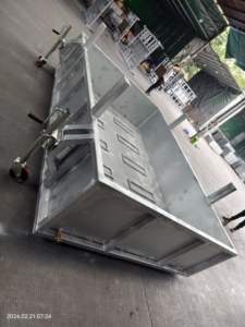 Conteneur de stockage en acier galvanisé robuste avec roues, grande boîte à palettes métallique mobile industrielle pour la logistique d'entrepôt - Product Image 6