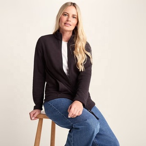 Veste polaire noire pour femme, fermeture éclair intégrale, vêtement d'extérieur en polaire pour usage décontracté en extérieur, polaire pour femme - Product Image 5