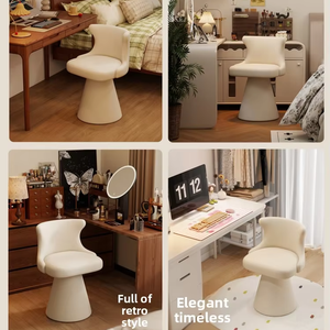 Ghế trang điểm xoay cao cấp kiểu Ý, lưng tựa nhẹ, dành cho phòng ngủ, phòng thay đồ, phòng khách của các cô gái - Product Image 3