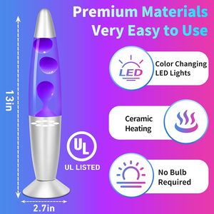 Hiện đại RGB tên lửa dung nham bảng lốc xoáy đèn vui mới lạ Pin hoạt động trang trí bên - Product Image 4