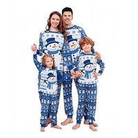 Prix de gros – Ensemble pyjama en coton pour femme motif bonhomme de neige, pyjamas de Noël assortis pour enfants et familles, ensembles pour enfants en provenance du Bangladesh