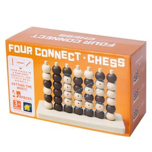 Excellente qualité artisanale, facile à transporter, jeu de stratégie classique en bois 4 en ligne - Product Image 6