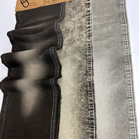 Tissu en denim de coton mercerisé, couleur café foncé, fil doux 10S, toucher extensible, rouleau de denim brut pour la vente en gros B2B mondiale