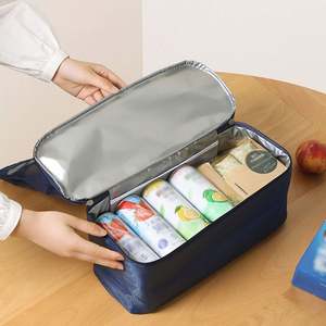 Bolsa Térmica de Doble Capa para Picnic, Bolsa de Almacenamiento Deportiva con Rejilla, Bolsa de Malla para Viajes al Aire Libre, Bolsa de Playa Refrigerante de Colores - Product Image 4