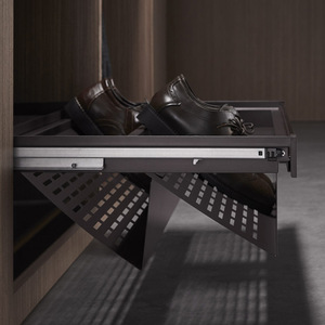 Unihopper Shoe Rack Telescopic <b>Sliding</b> Storage Cabinet for Walk In Closet with Damping Mechanism Rectangular Minimalist Design - Product Image 2