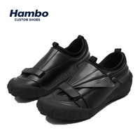 Chaussures de randonnée d'extérieur à fermeture Velcro, en cuir PU imperméable, semelle en caoutchouc antidérapante, baskets de randonnée, chaussures de marche décontractées à la mode