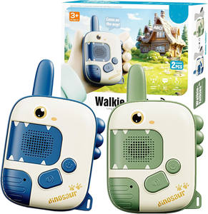 ชุดวอล์คกี้ทอล์คกี้ไดโนเสาร์ 2 ชิ้น ของเล่นสำหรับเล่นกลางแจ้งและในบ้าน ระยะส่งสัญญาณ 1000 ฟุต สำหรับ<span class=keywords><strong>เด็ก</strong></span> ของขวัญวันคริสต์มาสและวันเกิด - Product Image 1