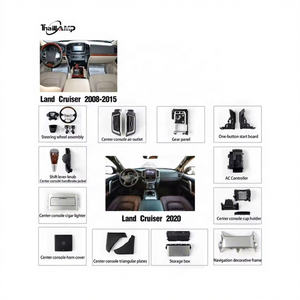 Kit di Aggiornamento Interno, Pannello Cruscotto 12 Pezzi, Accessori <span class=keywords><strong>Auto</strong></span> per Land Cruiser 2008-2015, Conversione Stile 2020 - Product Image 1