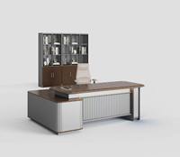 Bureau de direction moderne en bois, mobilier de bureau personnalisé OEM pour PDG, confort et style contemporains