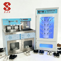 Nettoyeur de chaussures multifonction en acier inoxydable et machine de désinfection et séchage rotative UV