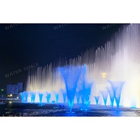 Fontaine musicale dansante avec éclairage LED coloré et spectacle d'eau synchronisé, directement de l'usine, pour fournisseur de fontaines de places commerciales