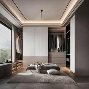 Armoire de rangement pour chambre à coucher, simple, en bois massif, armoire de salon, meubles de salon - Product Image 1