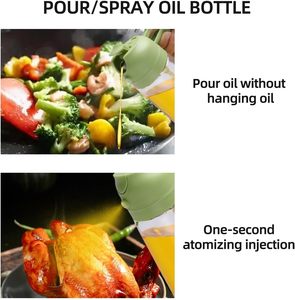 Integrated Reusable Glass Oil Bottle 470ml Eco-Friendly for Home Kitchen Use Spray Pour Feature for Air Fryer Vinegar Dispenser - Product Image 4