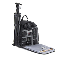 Wasserdichter Dual-Shoulder DSLR Regenschutz Kameratasche Outdoor Nylon Fotografie Stativhalter Kamera-Rucksack
