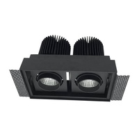 Lampe LED encastrée à double tête de 18w, forme ovale, réglable, dimmable, es111