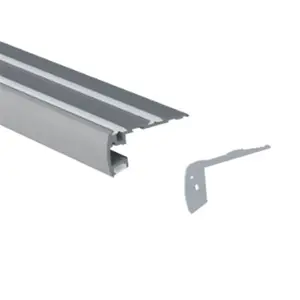 Perfil de aluminio anodizado para escaleras, aluminio negro, extrusión para cine, luces escalonadas