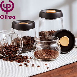 Contenitore di conservazione in <span class=keywords><strong>vetro</strong></span> trasparente di alta qualità con coperchio sigillato <span class=keywords><strong>sottovuoto</strong></span> contenitore per la conservazione del caffè per la cucina di casa - Product Image 2