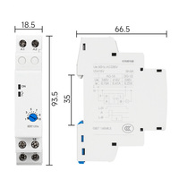 Relais temporisé miniature scellé LVMA LMFT09 16A 250V AC/DC, installation sur rail 35mm, faible consommation, protection, 2 broches, multifonctionnel, temporisation