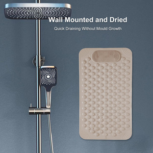 מחצלת אמבט לא להחליק תחת דלות נגד החלקה מדלקת ניקוז אמבט מחצלות מקלחת מחצלות עם כוס יניקה וחורי ניקוז - Product Image 6