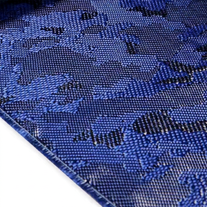 Tissu tissé en fibre de carbone léger ignifuge jacquard camouflage bleu 3K pour garnitures intérieures et extérieures de voiture et sacs de bagages - Product Image 1