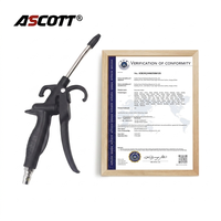 Pistolet de nettoyage haute pression 1/4"NPT avec contrôle de débit de précision, pistolet à air industriel pour l'élimination de la poussière, pistolet pneumatique