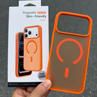 Coque de téléphone magnétique anti-chute de haute qualité pour iPhone 18 Pro Max 17 16 15 14 13, finition mate effet peau, avec boîte d'emballage