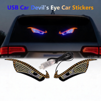 Vente en gros OEM : Nouveau panneau LED flexible « Devil Eye » dynamique, alimentation USB 5V, Plug and Play, pour pare-brise arrière de voiture, SUV, camion