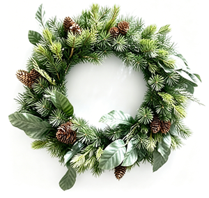 Guirlande <span class=keywords><strong>de</strong></span> Noël d'extérieur, aiguilles <span class=keywords><strong>de</strong></span> <span class=keywords><strong>pin</strong></span> artificielles, baies rouges, cônes <span class=keywords><strong>de</strong></span> <span class=keywords><strong>pin</strong></span>, boules dorées, lumières pour la porte d'entrée, décoration <span class=keywords><strong>de</strong></span> fête <span class=keywords><strong>de</strong></span> Noël - Product Image 1